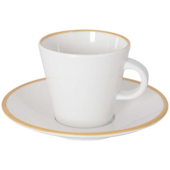 Gimex - Linea Line - Espresso set - Goud - 85 ml - 2 Stuks