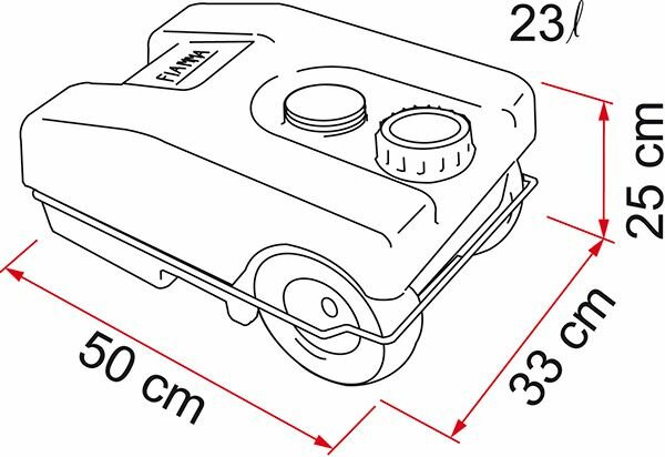 Fiamma roltank 23L vuiwater/grijs